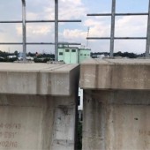 Đường ray tuyến Metro số 1 gặp sự cố lệch đầu dầm